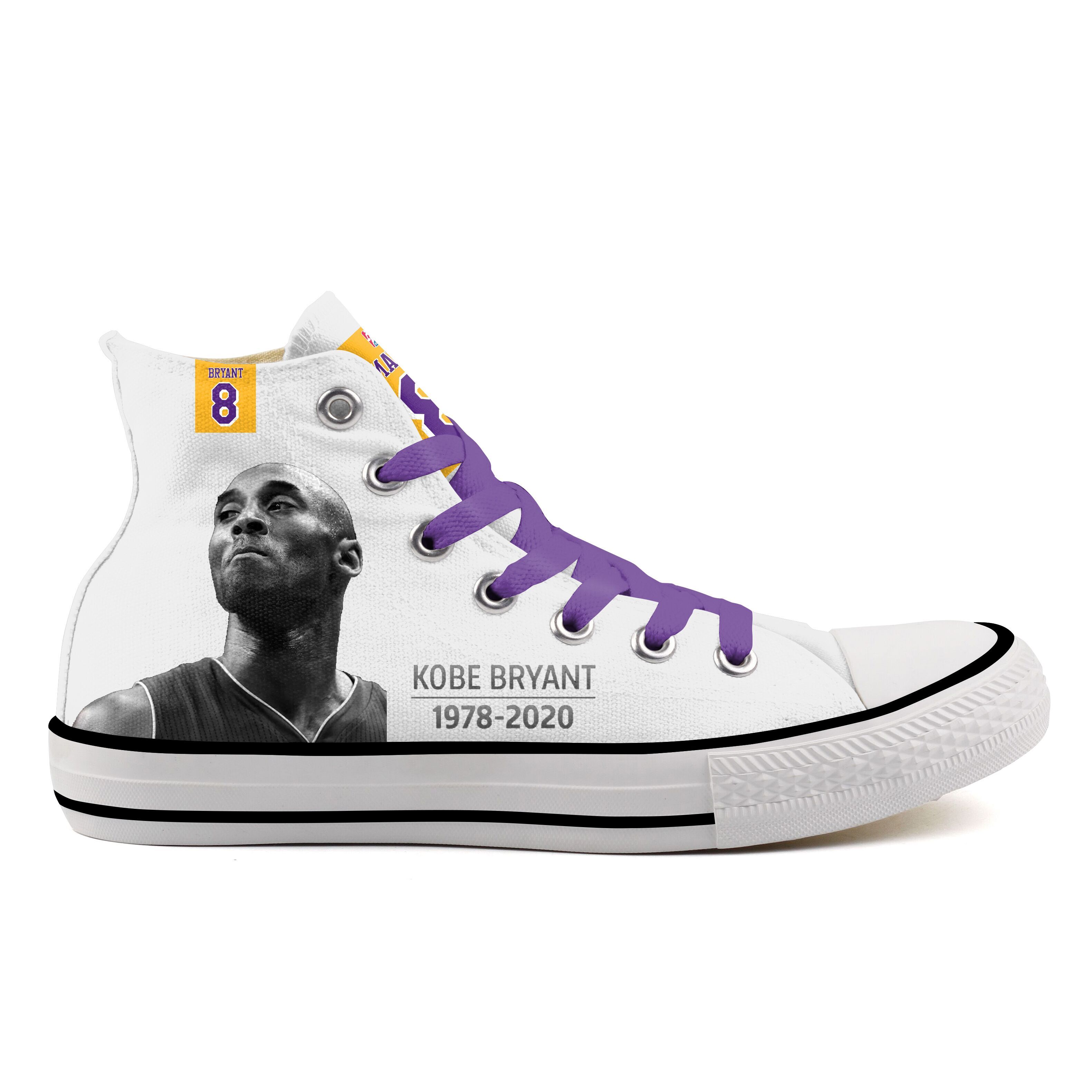 Women's and Youth Kobe Bryant Repeat Print High Top Sneakers 009